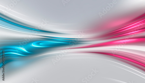 Abstract modern light background with smooth neon liquid lines. Light lines, bright background. Abstract acrylic fluid, stone cut.