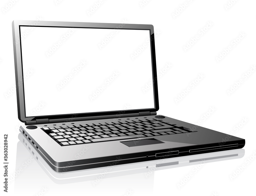 Vector isolated laptop on white background. Vector isolated laptop on white background.
