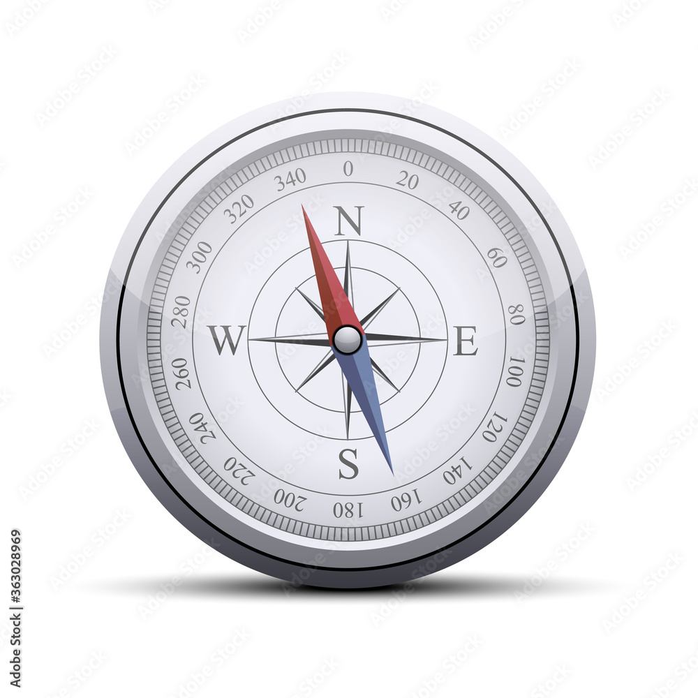 Vector compass isolated on white background. Vector compass isolated on white background.