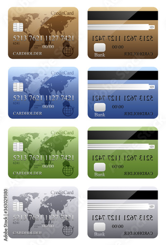 Vector credit card.