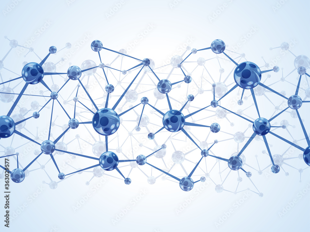 Vector abstract background with molecules. Vector abstract background with molecules.
