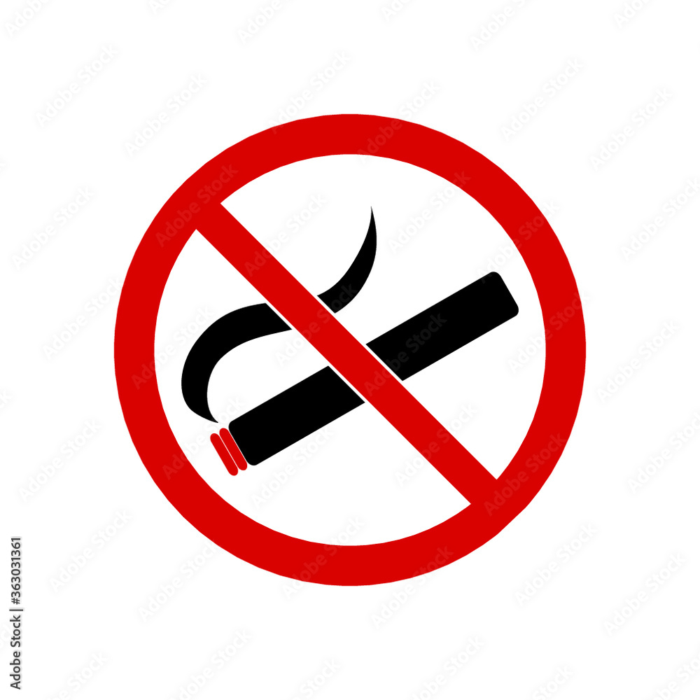 vector illustration of No smoking sign on white background. vector illustration of No smoking sign on white background.
