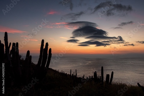 Mesmerizing scenery of the beautiful seascape at scenic sunset captured in Brazil