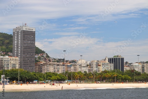 Flamengo Park under the blue cloudy sky in Rio de Janeiro, Brazil