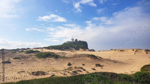 Nobby s Headland and Lighthouse Showing the Cliff Face From Nobby s Beach