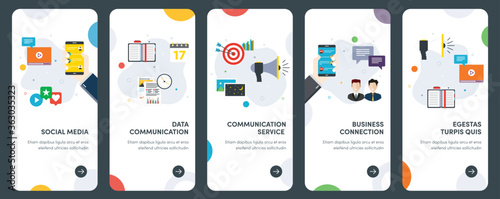 Social media, communication and business connection.