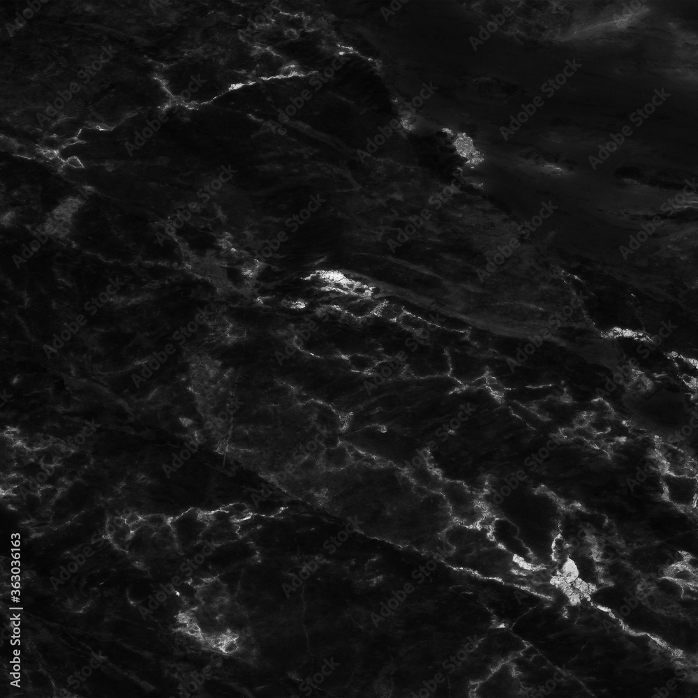 Fototapeta premium Black marble natural pattern for background, abstract natural marble black and white