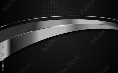 Creative luxury black and silver lines background design. Graphic design template.