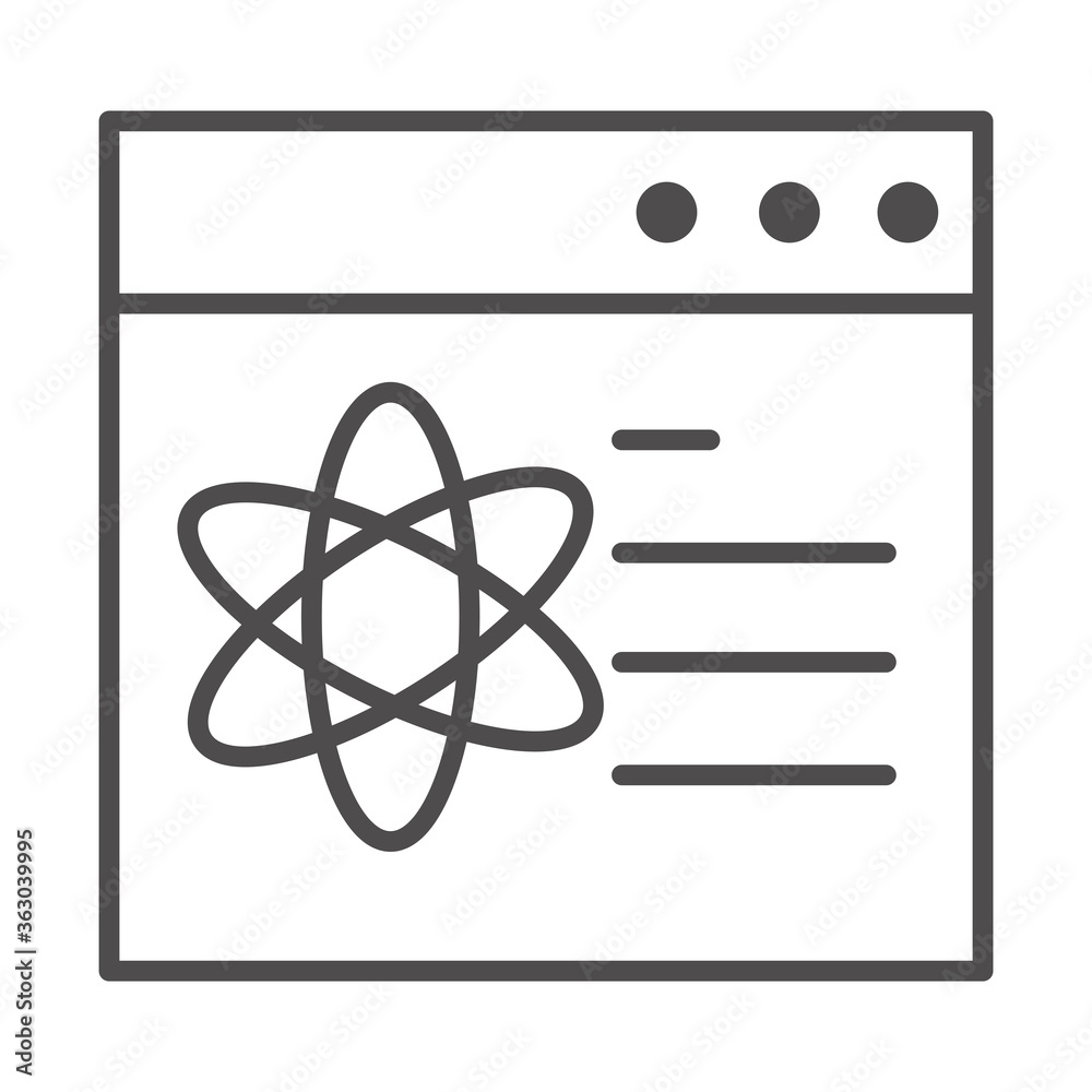 teach school and education website online lesson science line style icon teach school and education website online lesson science line style icon