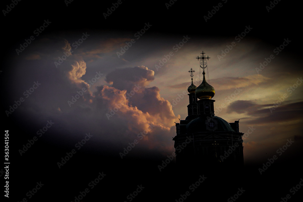 church in the night