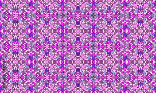 seamless pattern with violet flowers vector abstract design with purple color and pink combination.