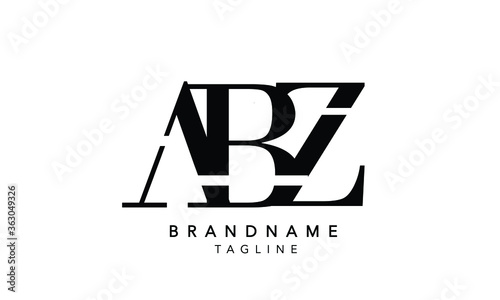 Alphabet letters Initials Monogram logo ABZ, AB, BZ