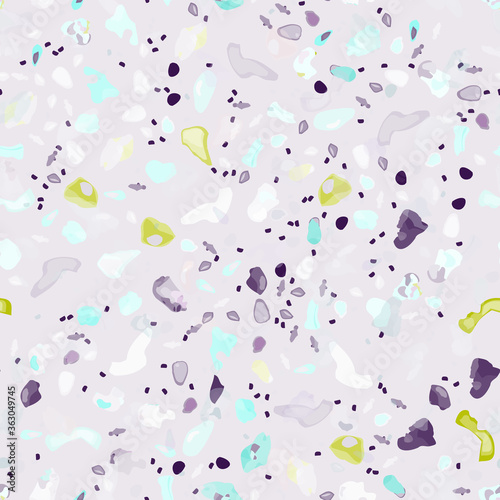 Terrazzo Texture Vector. Flooring Seamless Pattern