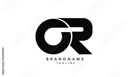 Alphabet letters Initials Monogram logo OR, RO, O and R