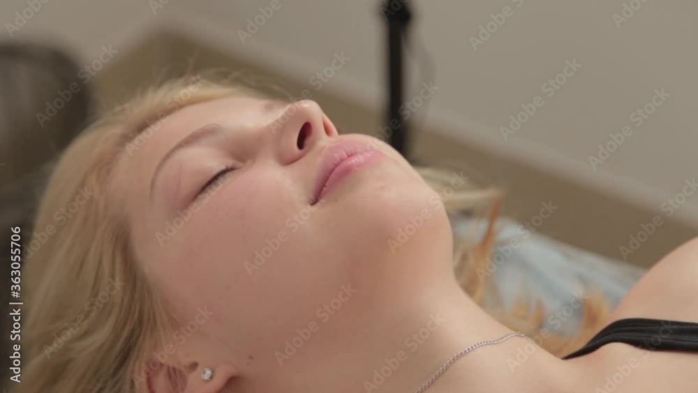 Young woman on the procedure at the beautician. Young woman on the procedure at the beautician.
