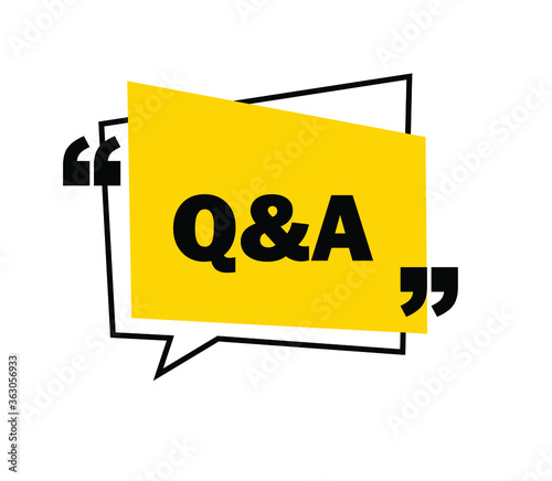 Yellow Q&A Bubble Graphic