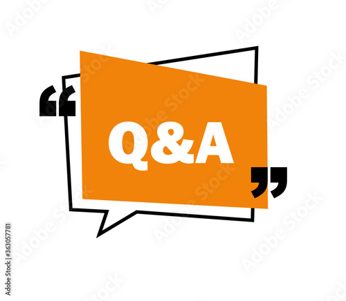 Orange Q&A Bubble Graphic
