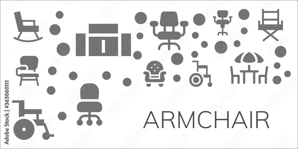 armchair icon set armchair icon set