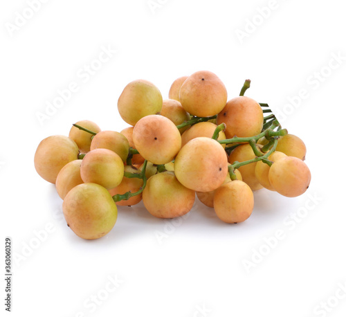 Baccaurea isolated on white background