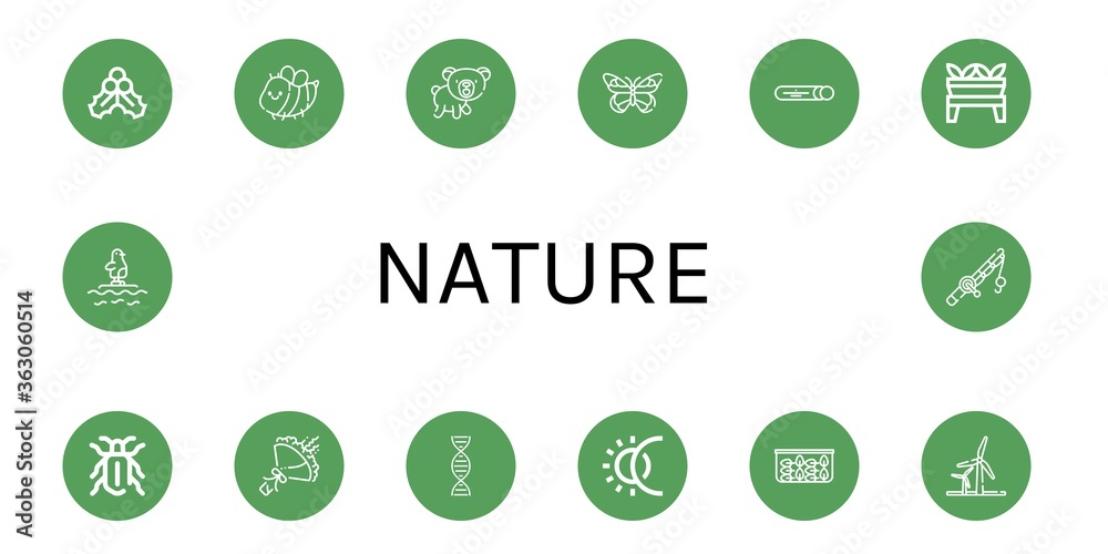 nature icon set nature icon set