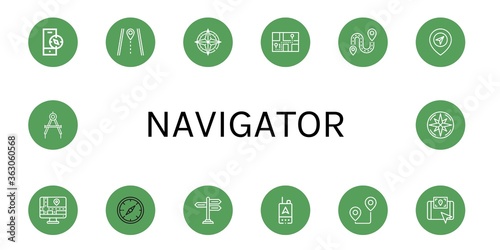 Set of navigator icons
