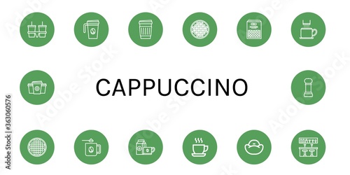cappuccino icon set