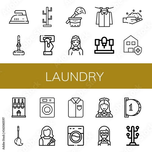 laundry icon set