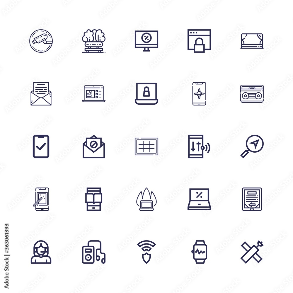 Editable 25 mobile icons for web and mobile Editable 25 mobile icons for web and mobile