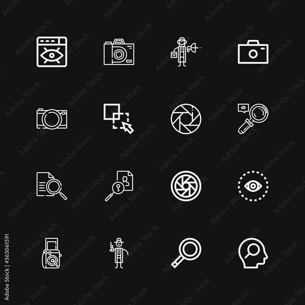 Editable 16 zoom icons for web and mobile Editable 16 zoom icons for web and mobile