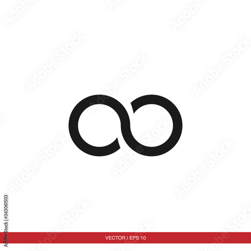 Infinity icon logo vector