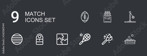 Editable 9 match icons for web and mobile