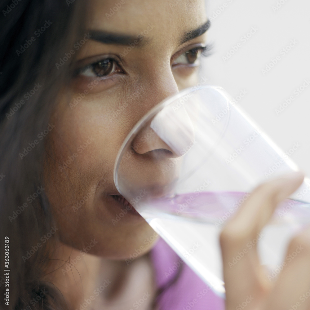 Woman drinking water