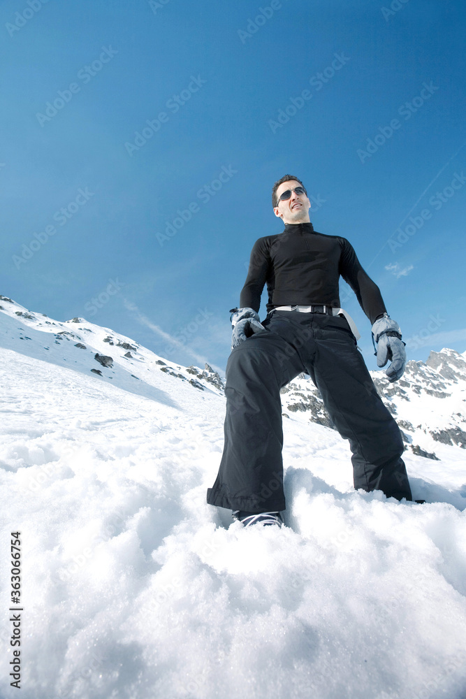Man at the ski resort