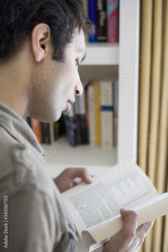 Man reading a book