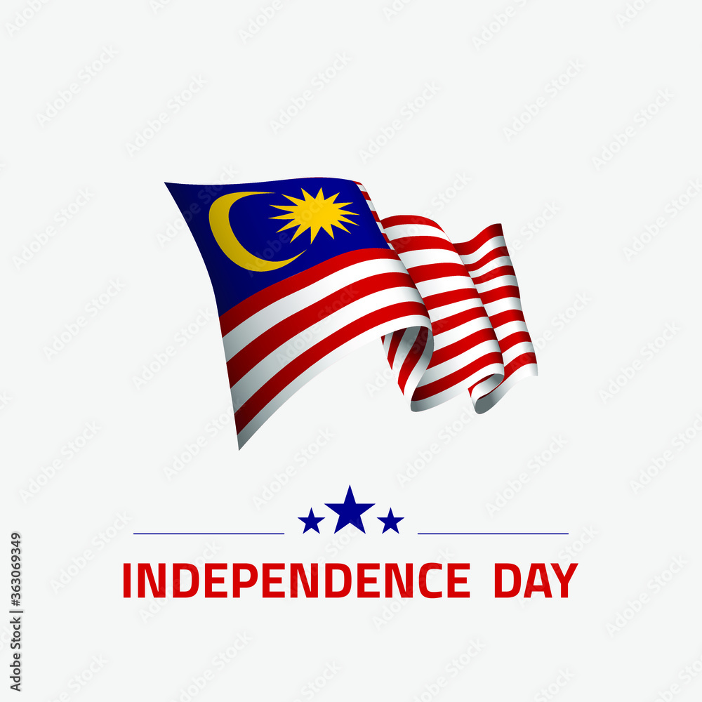 Waving flag of Malaysia for independence day greeting card, banner and social media isolated on white background vector illustration EPS 10 Waving flag of Malaysia for independence day greeting card, banner and social media isolated on white background vector illustration EPS 10