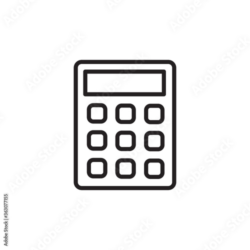 Calculator line icon vector