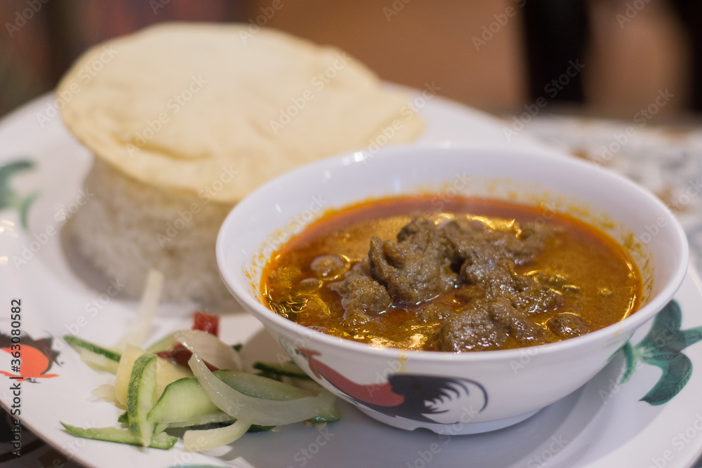 Indian food - mutton red curry Indian food - mutton red curry