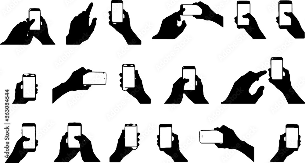 hand in gesture silhouette
collection icon