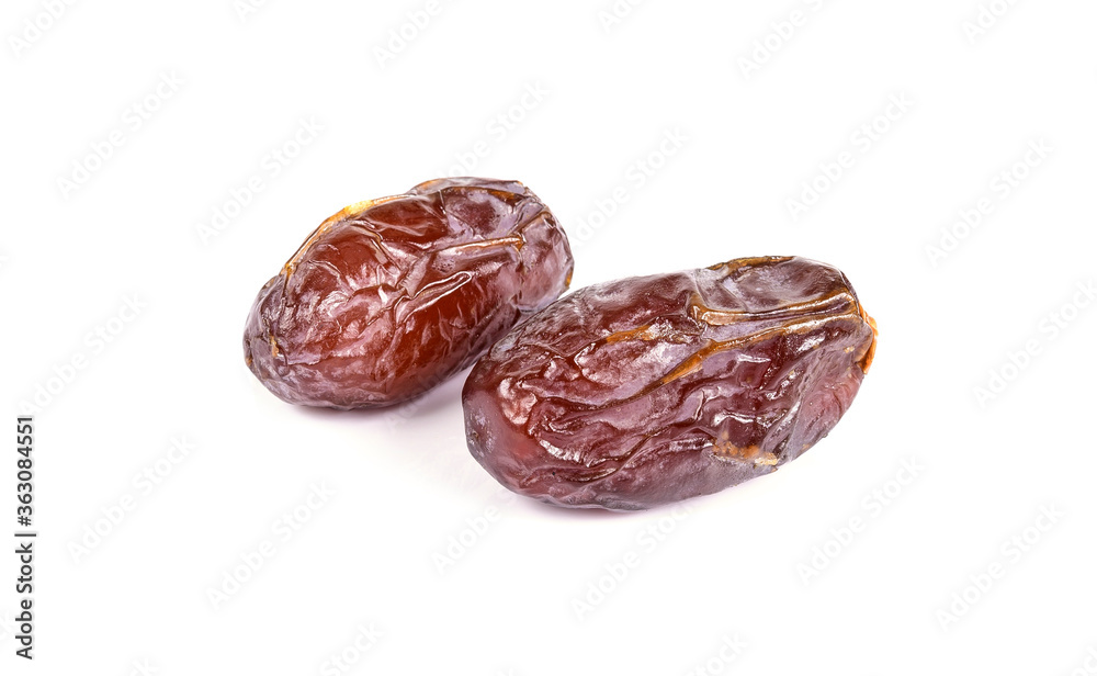 Dried dates isolated on white background Dried dates isolated on white background