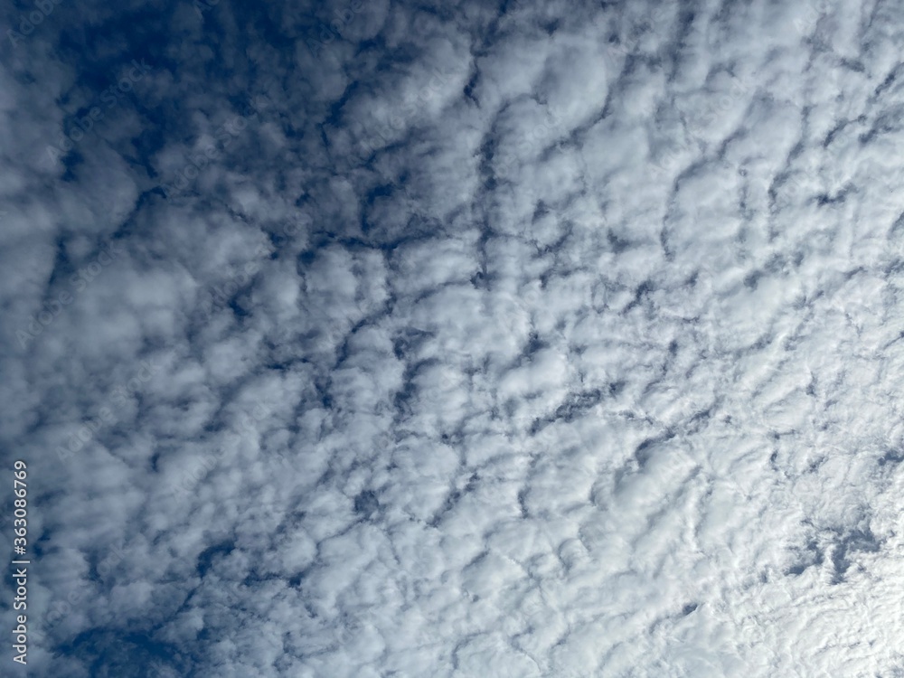 Blue sky with white cloud background