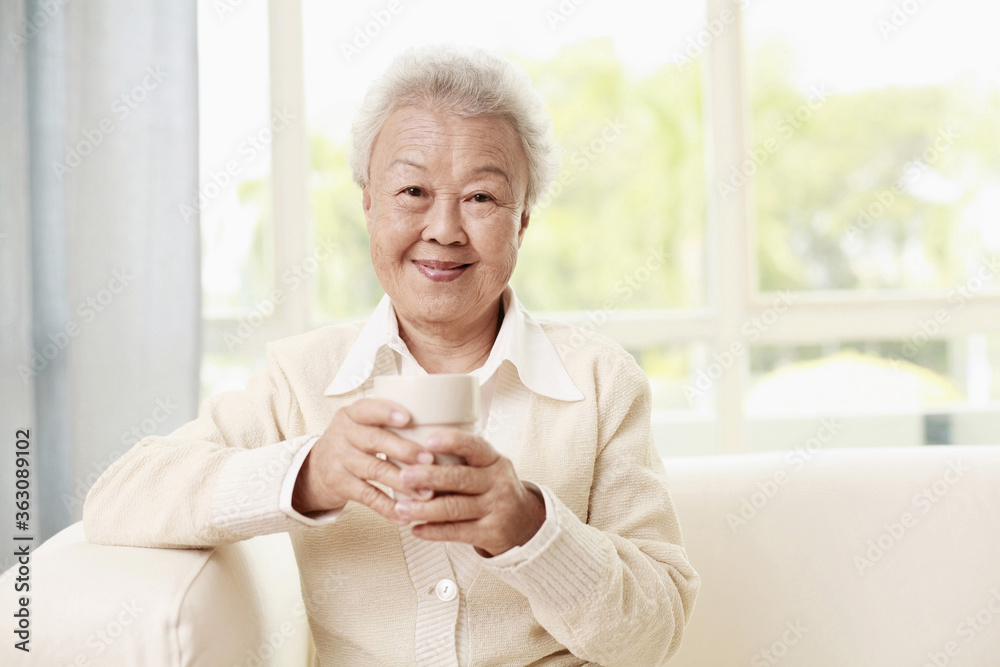 Senior woman with a cup of coffee Senior woman with a cup of coffee