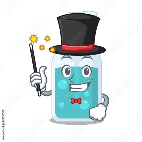 A gorgeous smart Magician of hand sanitizer cartoon design style