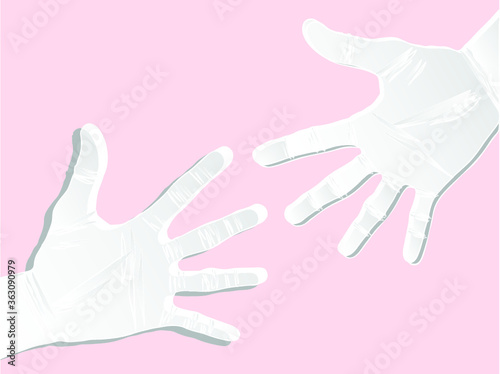 hand paper cut
