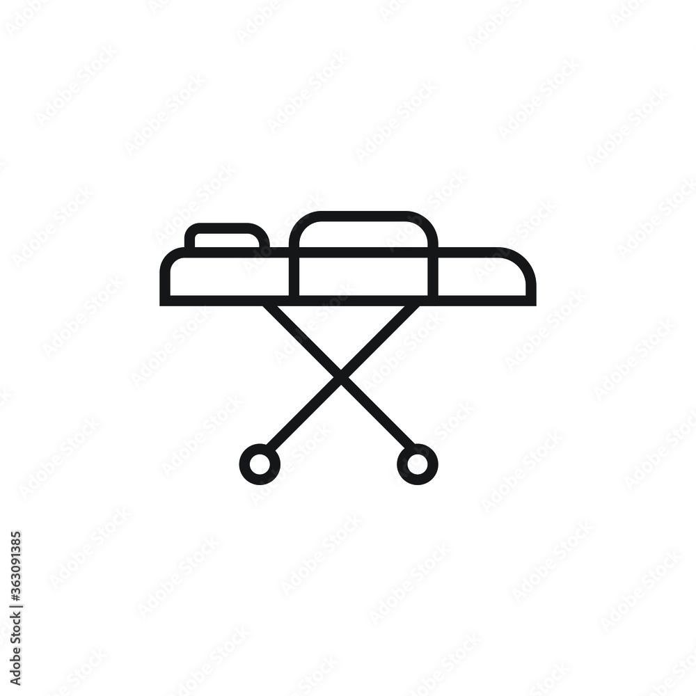 Medical bed icon design. vector illustration Medical bed icon design. vector illustration