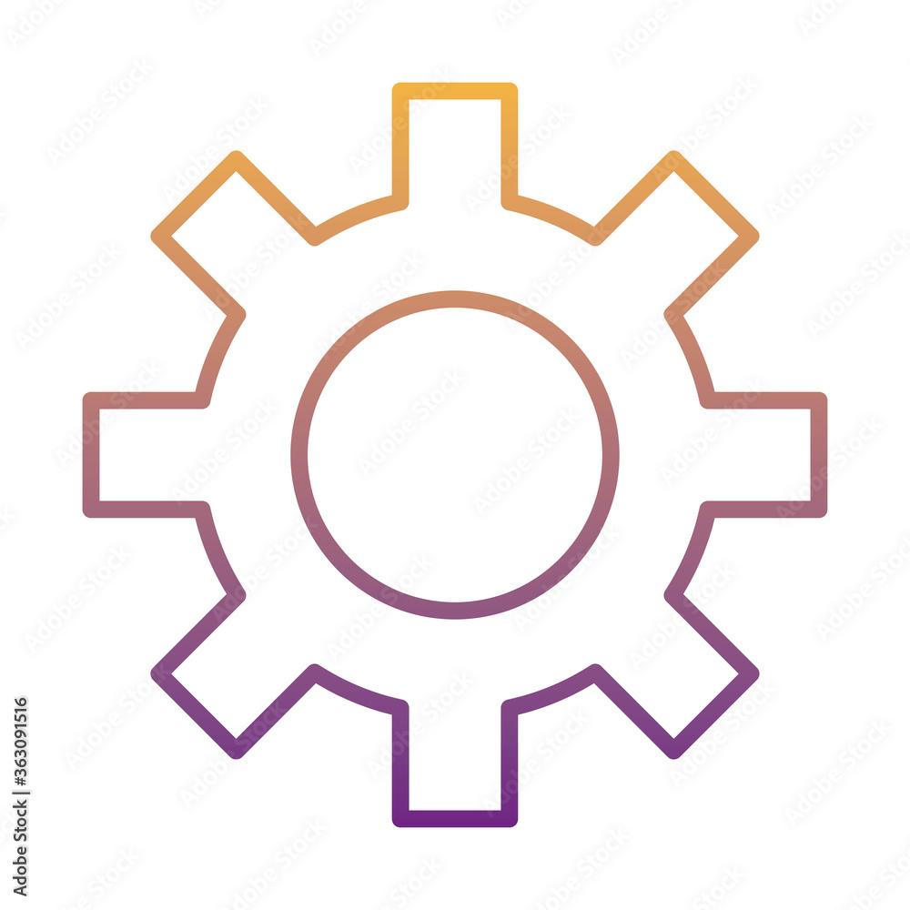 gear machine work gradient line style icon gear machine work gradient line style icon