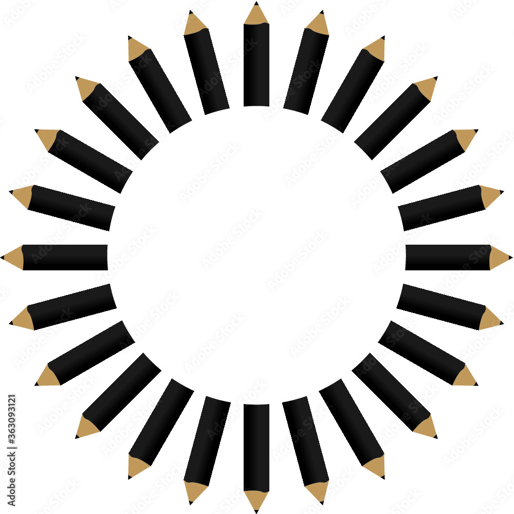 vector illustration of a circle pencil vector illustration of a circle pencil