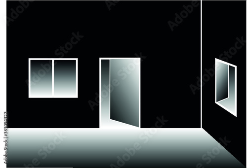 blank photo frames on wall