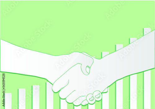 shake hand with design people hand