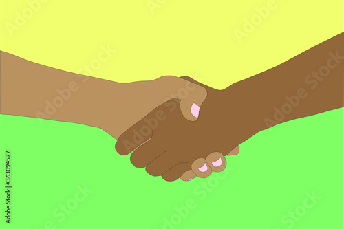 shake hand with design people hand