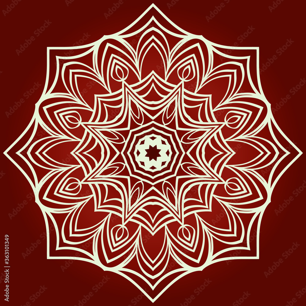 Decorative mandala flower ornament. pattern. vector. Tribal Ethnic Arabic, Indian, motif. for fashion design, wallpaper, invitation Decorative mandala flower ornament. pattern. vector. Tribal Ethnic Arabic, Indian, motif. for fashion design, wallpaper, invitation